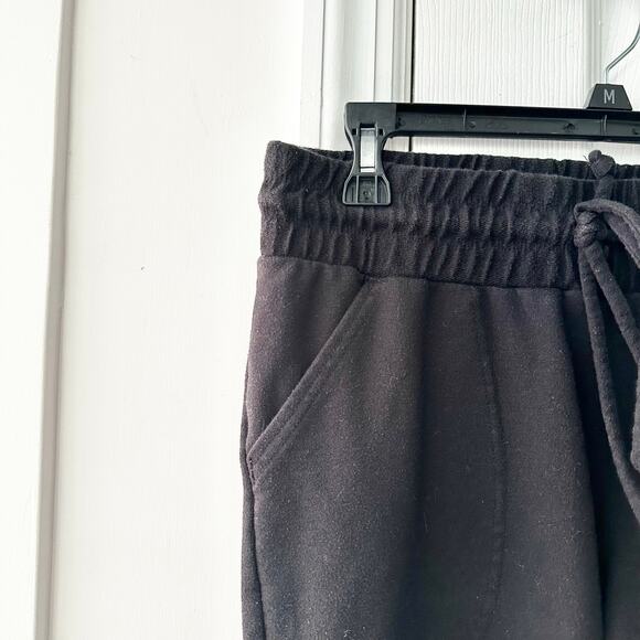 Free People Movement Black Slim Cinched Ankle Drawstring Jersey Joggers Medium - Picture 6 of 8